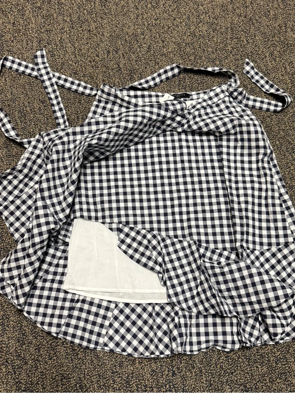 Gingham Tie-Front Midi Skirt | Talbots